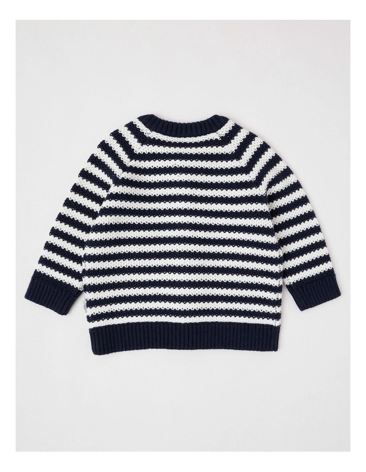 Lion Pocket Cardigan in Midnight image 3