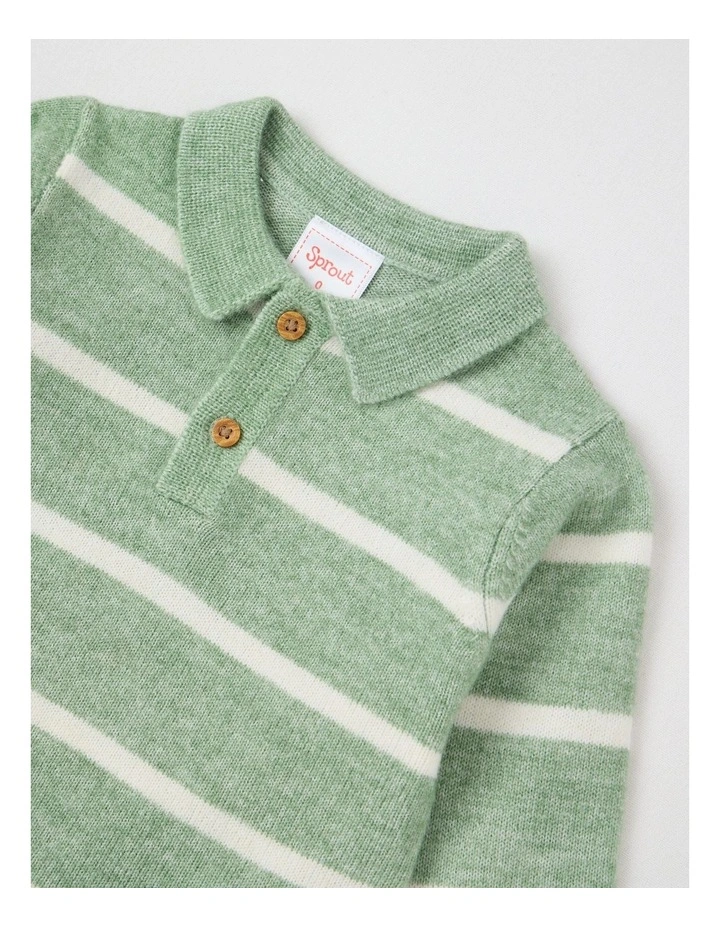 Farm Dog & Sheep Quilted Sweat Top in Green image 2