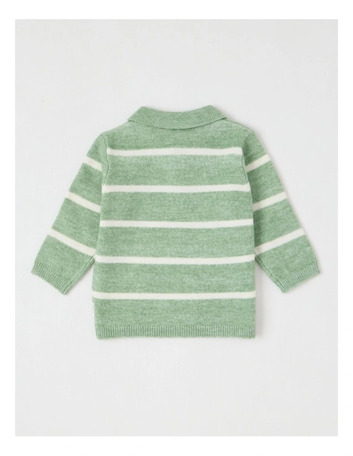 Farm Dog & Sheep Quilted Sweat Top in Green image 3