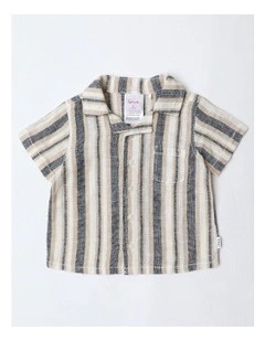 Striped Comfort Lightweight Shirt in Blue