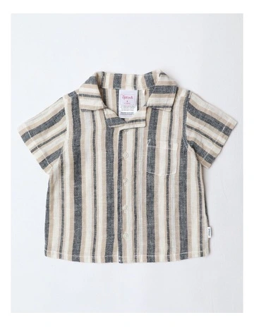 Striped Comfort Lightweight Shirt in Blue