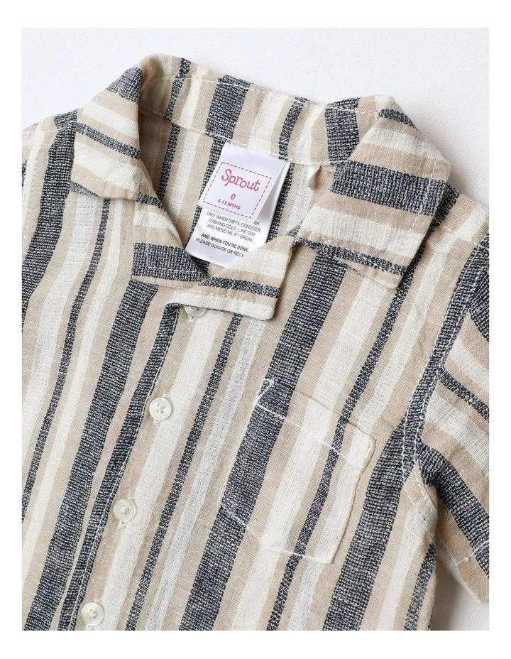 Striped Comfort Lightweight Shirt in Blue image 2