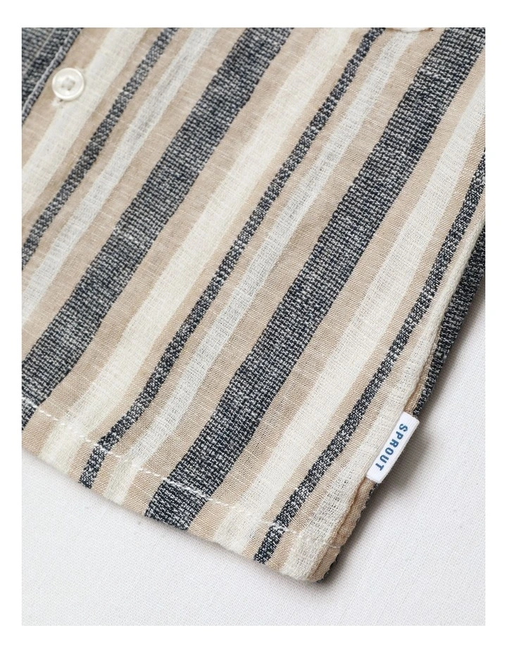 Striped Comfort Lightweight Shirt in Blue image 4