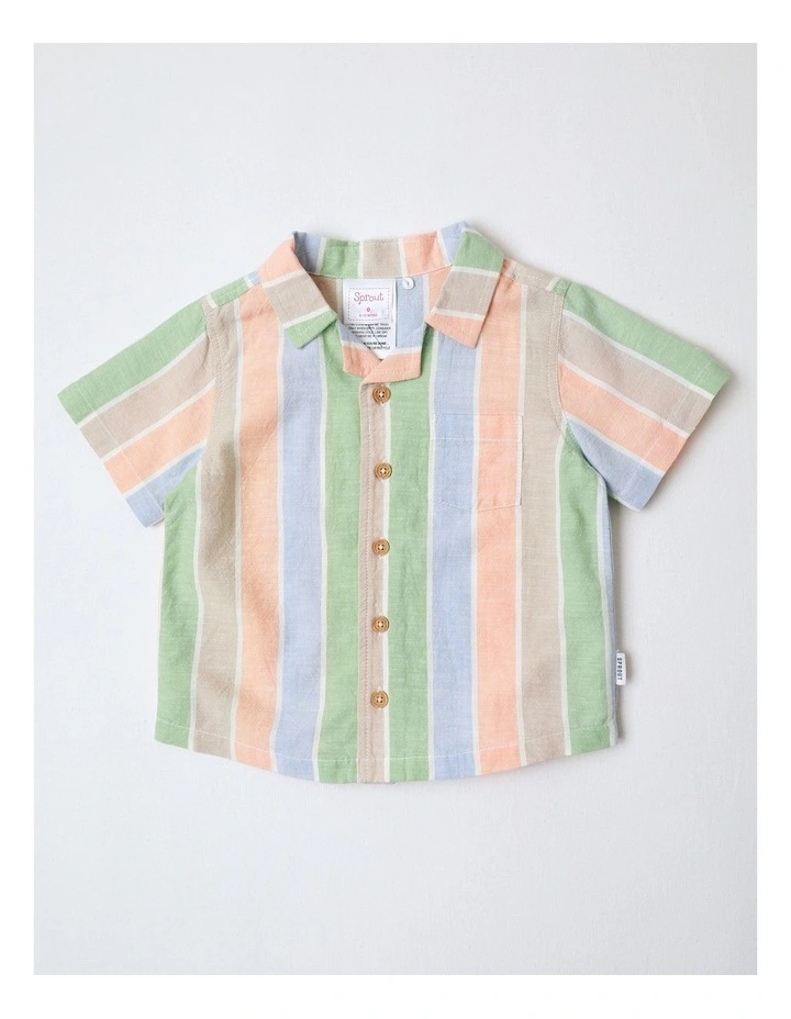 Textured Stripe Shirt in Multi image 1