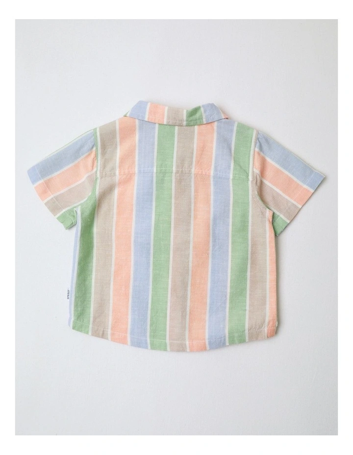 Textured Stripe Shirt in Multi image 3