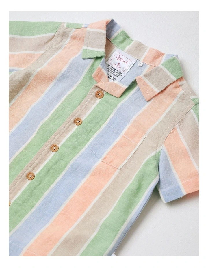 Textured Stripe Shirt in Multi image 4