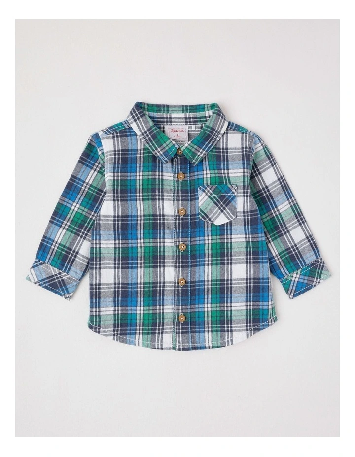 Check Flannelette Shirt in Assorted image 1