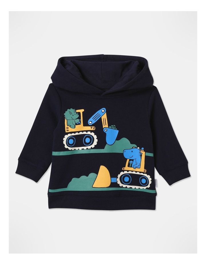 Essential Dino Tractor Hoodie in Navy