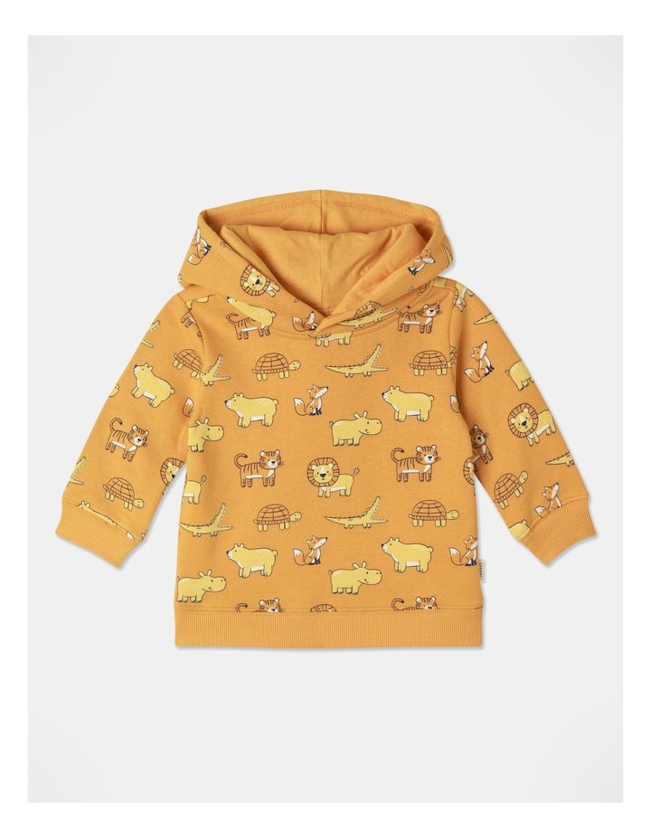 Essential Animals Hoodie in Mustard