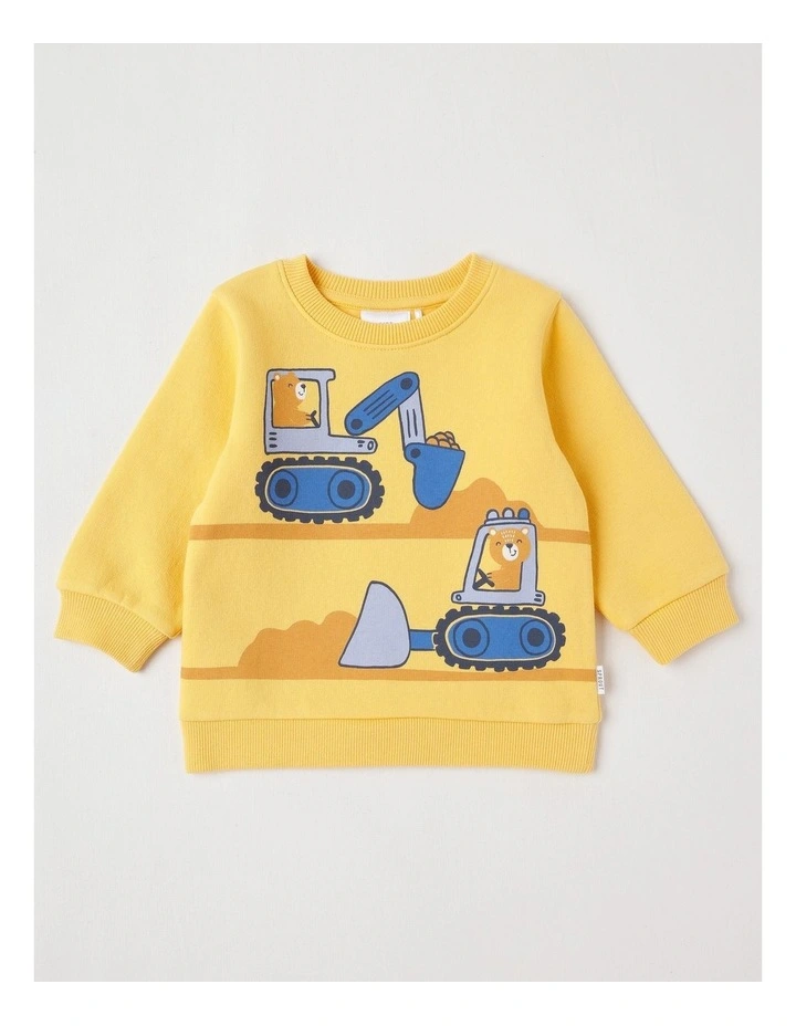Essential Digger Bear Sweat Top In Gold image 1