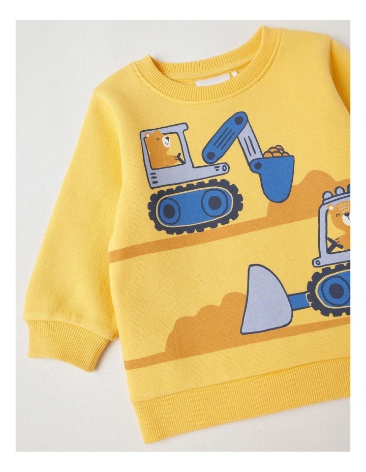 Essential Digger Bear Sweat Top In Gold image 2