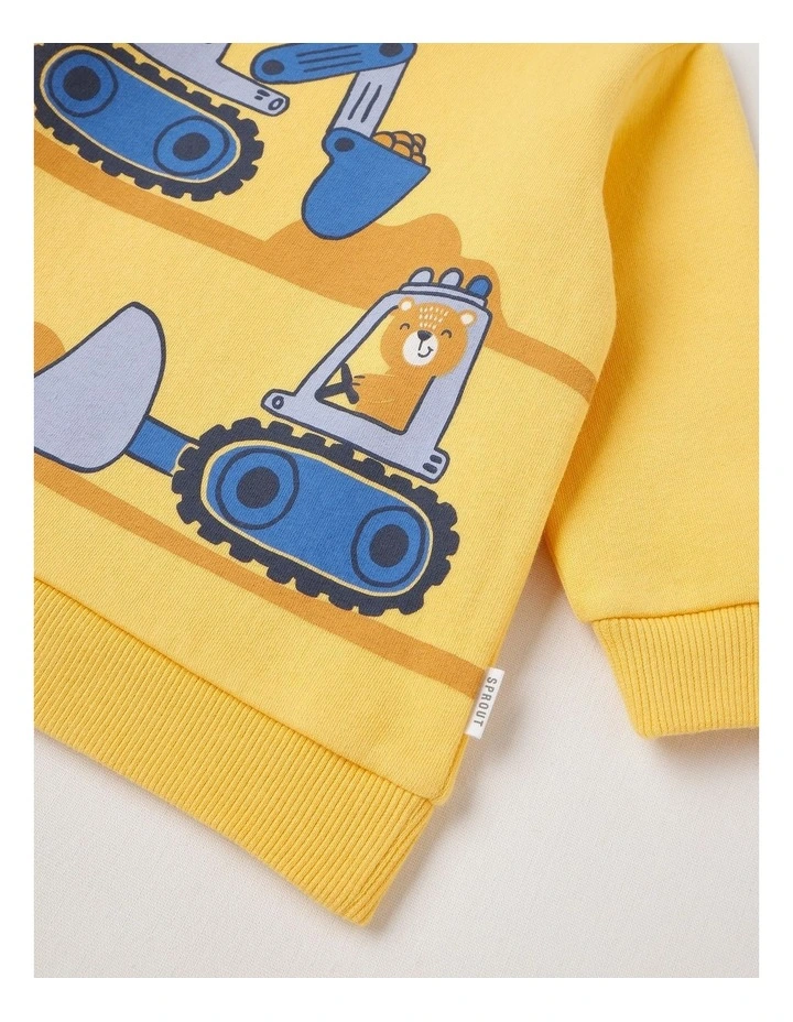 Essential Digger Bear Sweat Top In Gold image 4