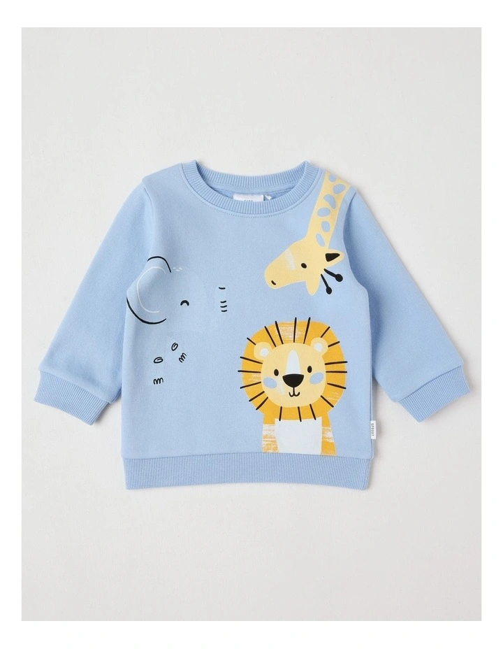 Essential Safari Sweat Top In Blue image 1