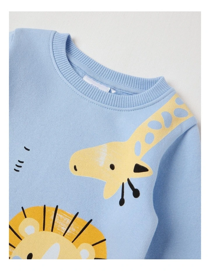 Essential Safari Sweat Top In Blue image 2