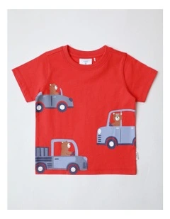 Essential Driving Bears T-shirt in Red