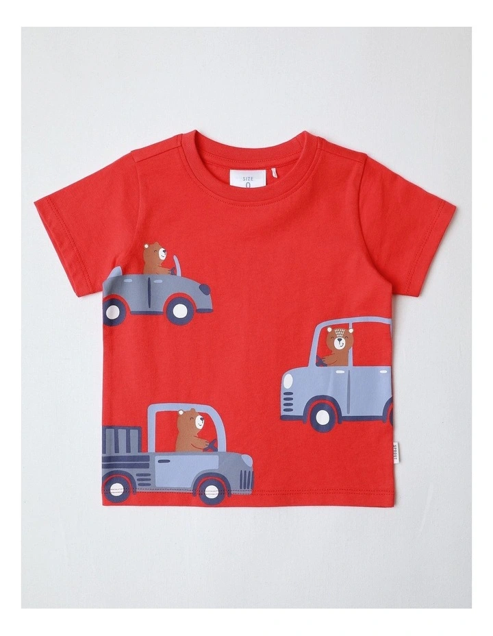 Essential Driving Bears T-shirt in Red image 1