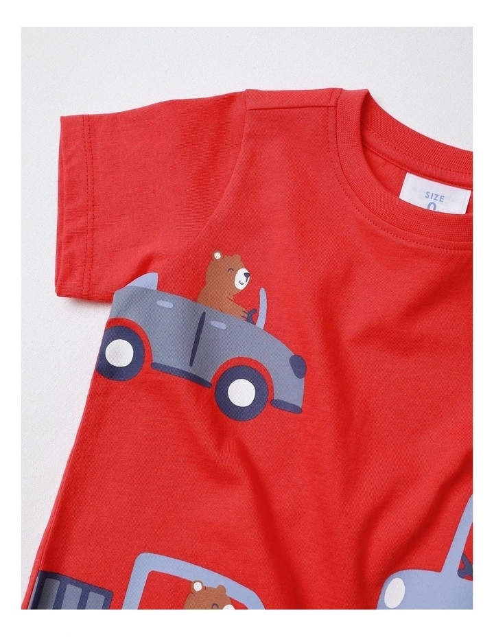 Essential Driving Bears T-shirt in Red image 2