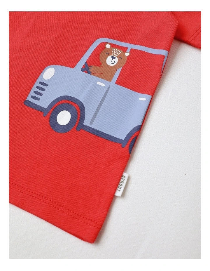 Essential Driving Bears T-shirt in Red image 4