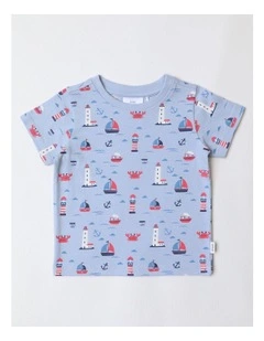 Essential Sealife T-Shirt in Pale Blue