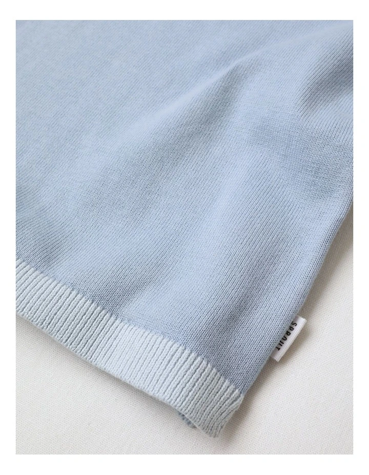 Essential Solid Knit Top in Pale Blue image 4
