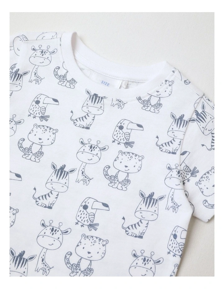 Essential Animal Outlines T-Shirt in White image 2