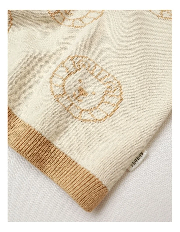 Essential Lion Knit Top in Bone image 4