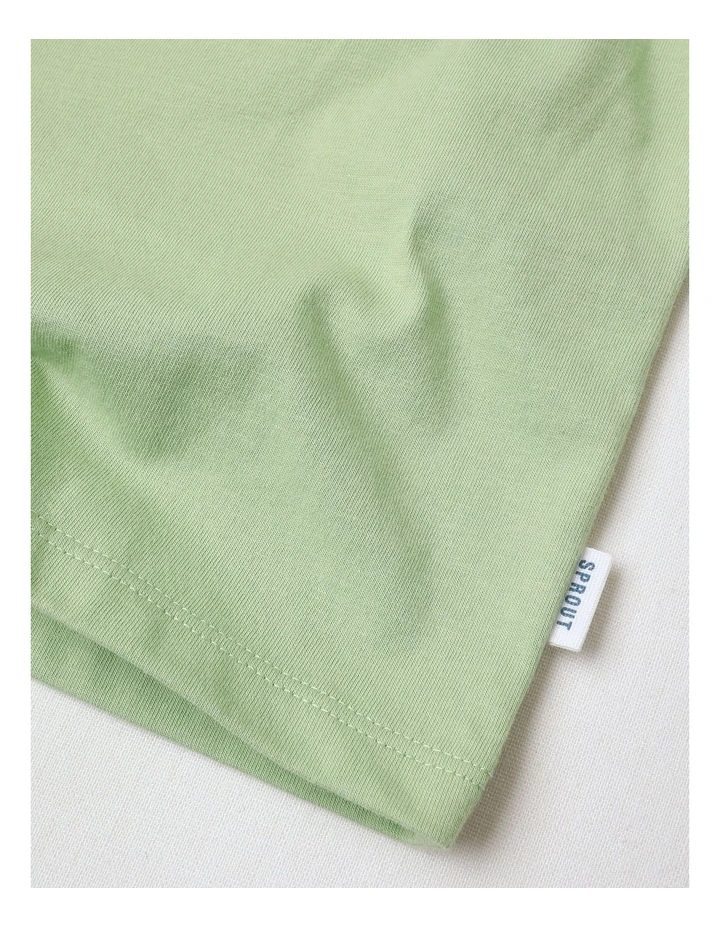 Lion Face Applique T-shirt in Light Khaki image 4