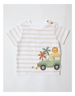 Safari Jeep Applique T-shirt in White