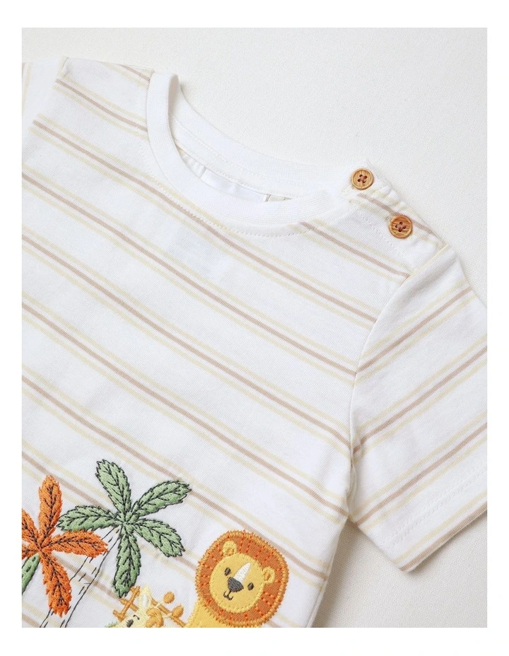 Safari Jeep Applique T-shirt in White image 2