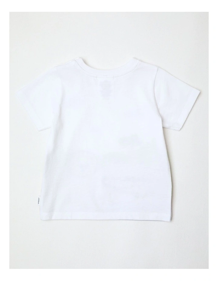 Wild Safari Croc & Lion Tee in White image 3
