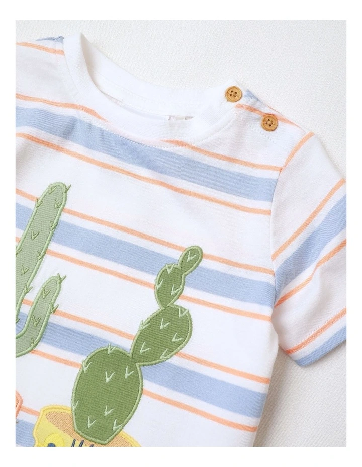 Stripe Cactus T-Shirt in Multi image 2