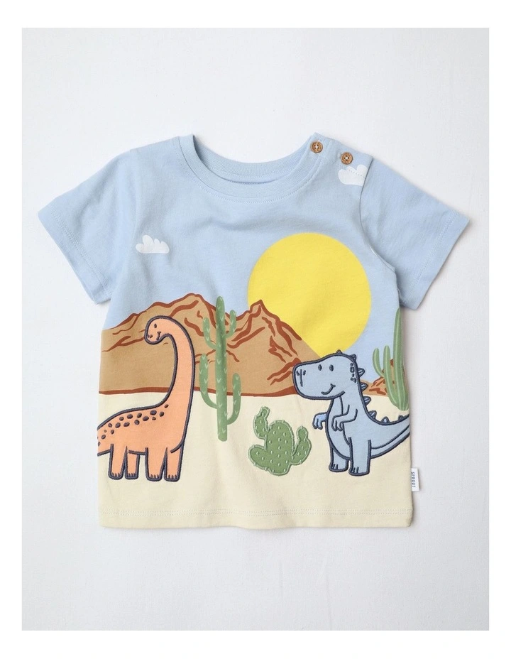 Scenic Dino T-shirt Pale in Blue image 1