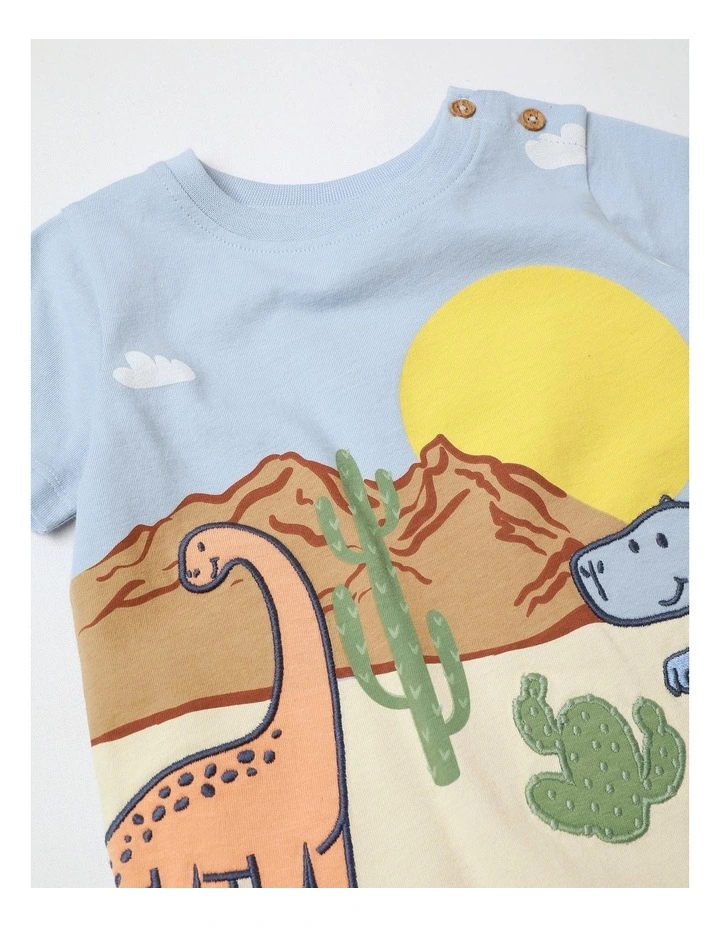 Scenic Dino T-shirt Pale in Blue image 2