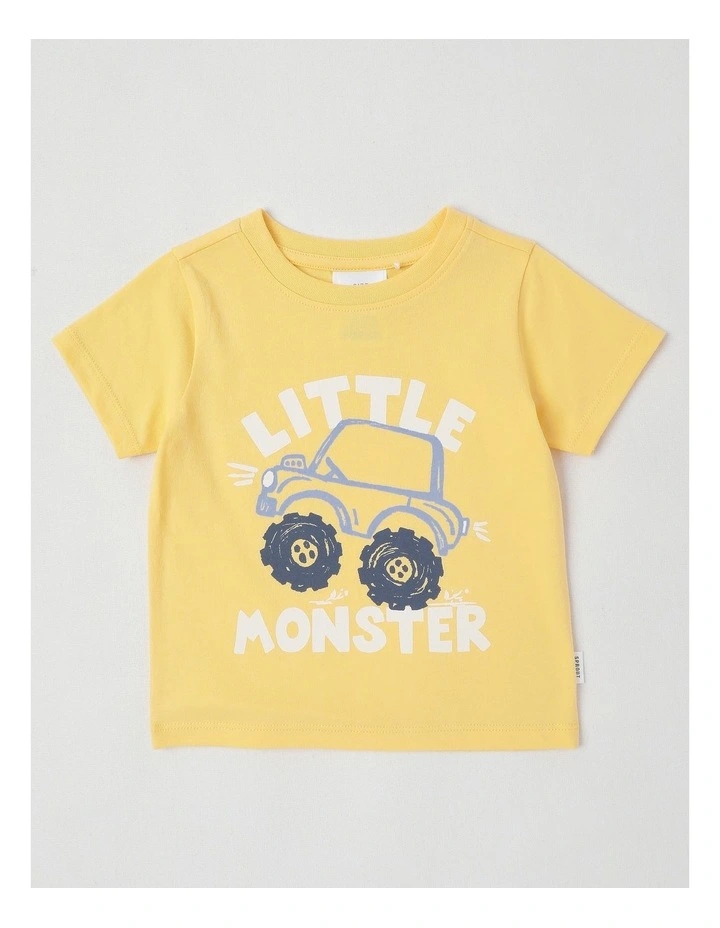 Essentials Monster Truck T-Shirt in Light Yellow image 1