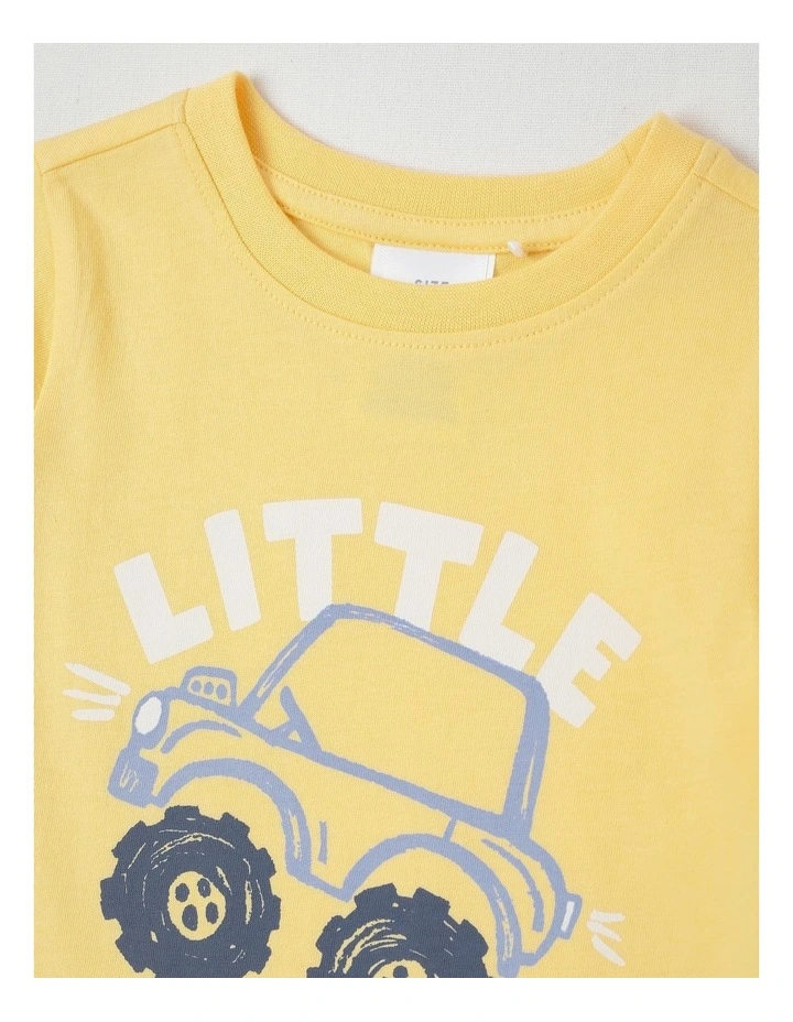 Essentials Monster Truck T-Shirt in Light Yellow image 2