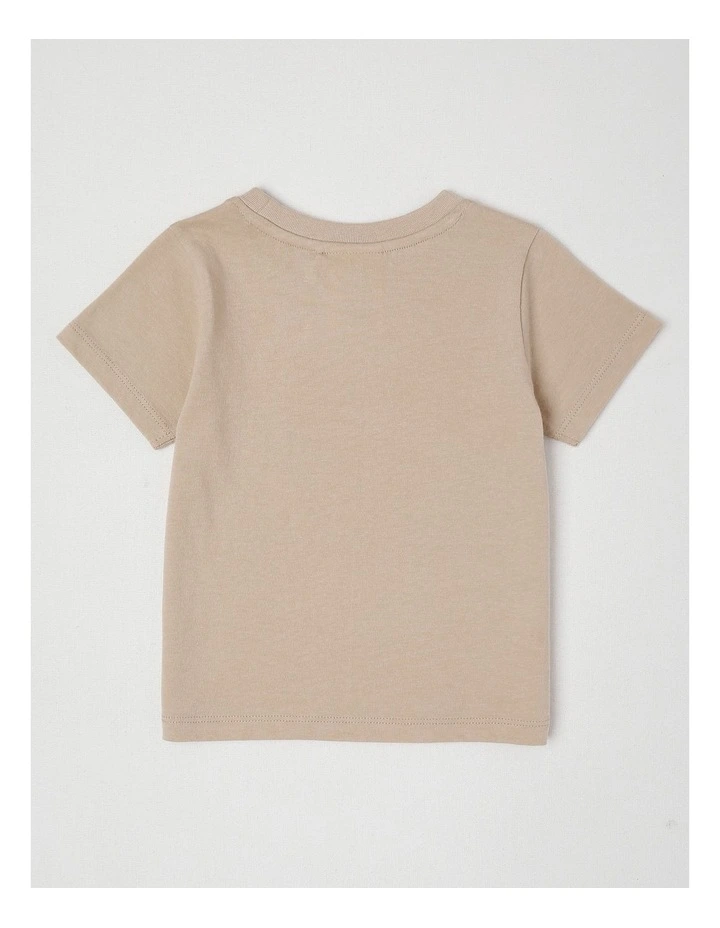 Essentials Dino Map T-Shirt in Vanilla image 3