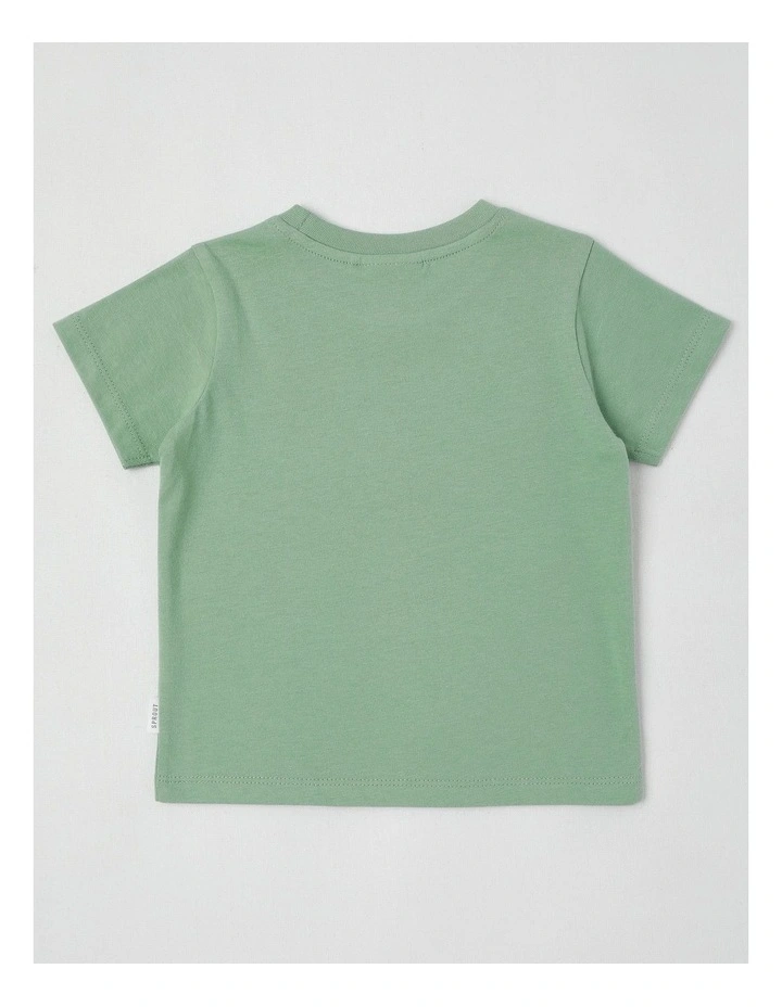 Essentials Australiana Beach T-Shirt in Green image 3
