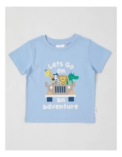 Essentials Adventure Car T-Shirt in Bluestone