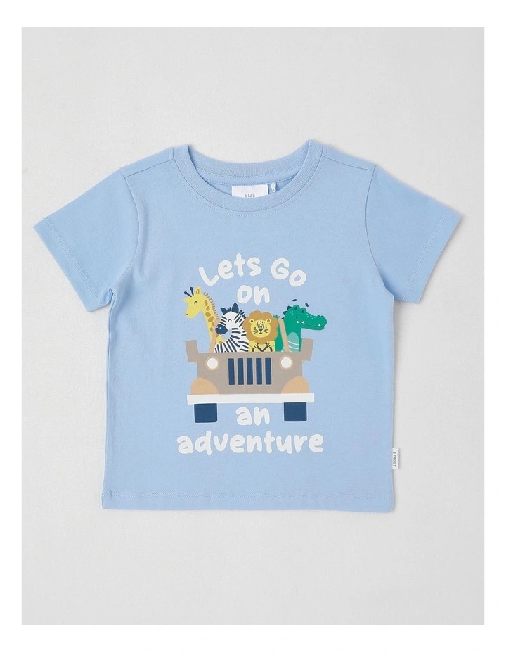Essentials Adventure Car T-Shirt in Bluestone image 1