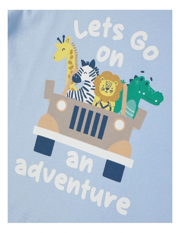 Essentials Adventure Car T-Shirt in Bluestone image 2