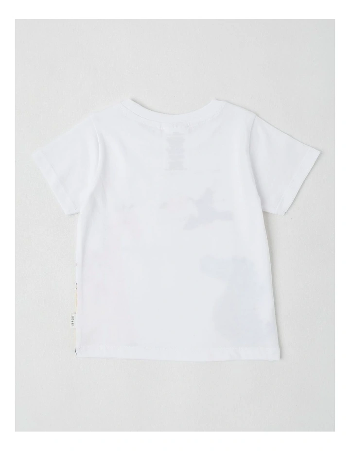 Essentials Side Safari T-Shirt in White image 4
