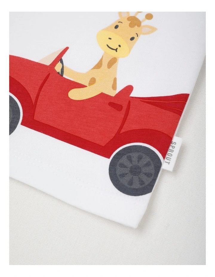 Essentials Safari Vehicles T-Shirt in White image 4