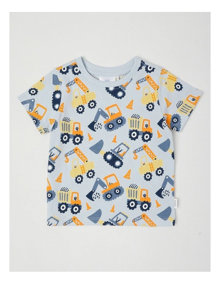 Essentials Digger T-Shirt in Light Blue image 1