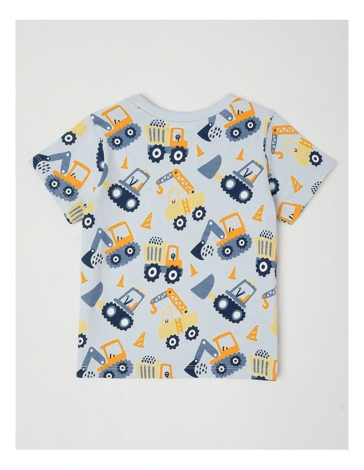 Essentials Digger T-Shirt in Light Blue image 3