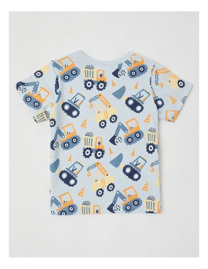 Essentials Digger T-Shirt in Light Blue image 3