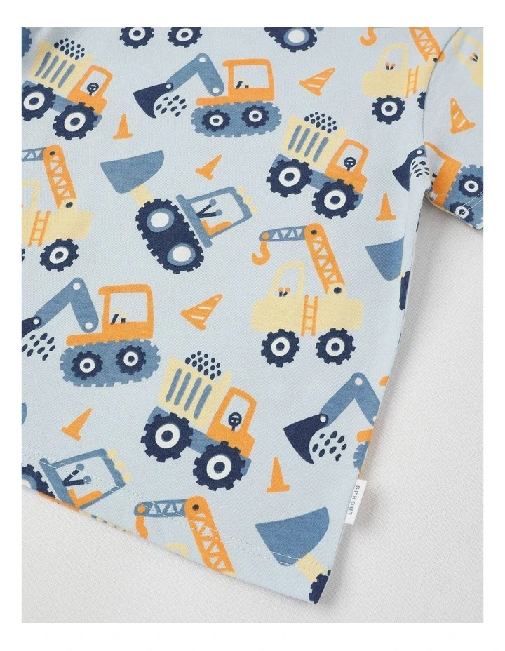 Essentials Digger T-Shirt in Light Blue image 4