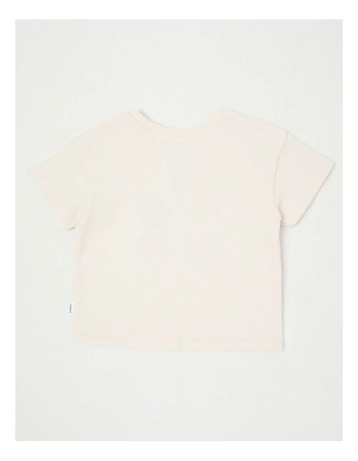 Animal Face Boxy T-Shirt in Bone image 3