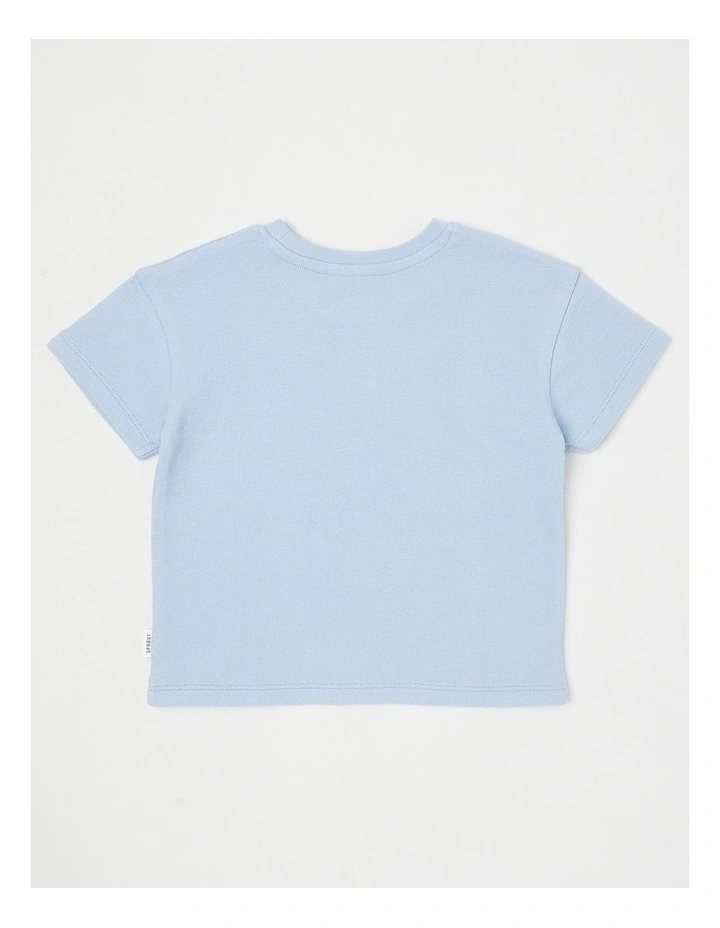 Tonal Dino Boxy T-Shirt in Bluestone image 3