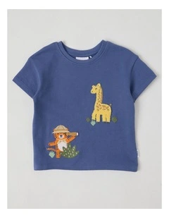 Safari Boxy T-Shirt in Mid Blues