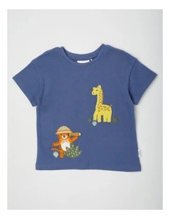 Safari Boxy T-Shirt in Mid Blues